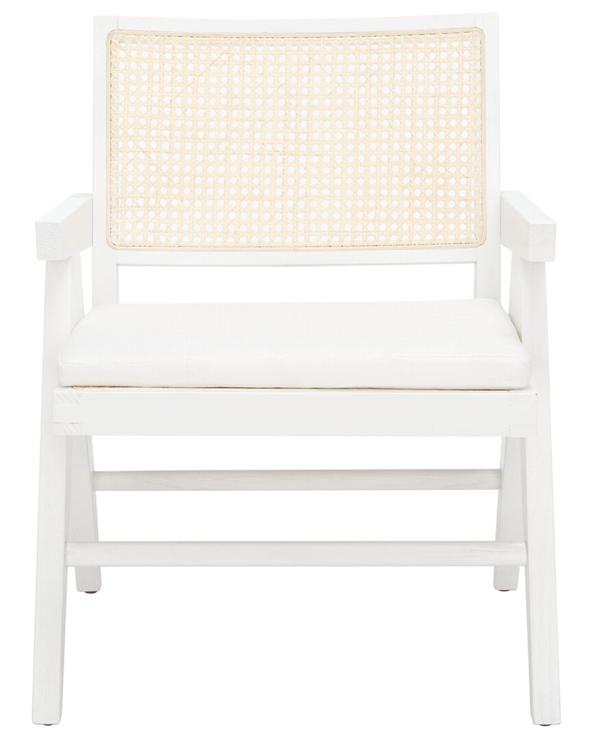Safavieh Couture Colette Rattan Accent Chair In White