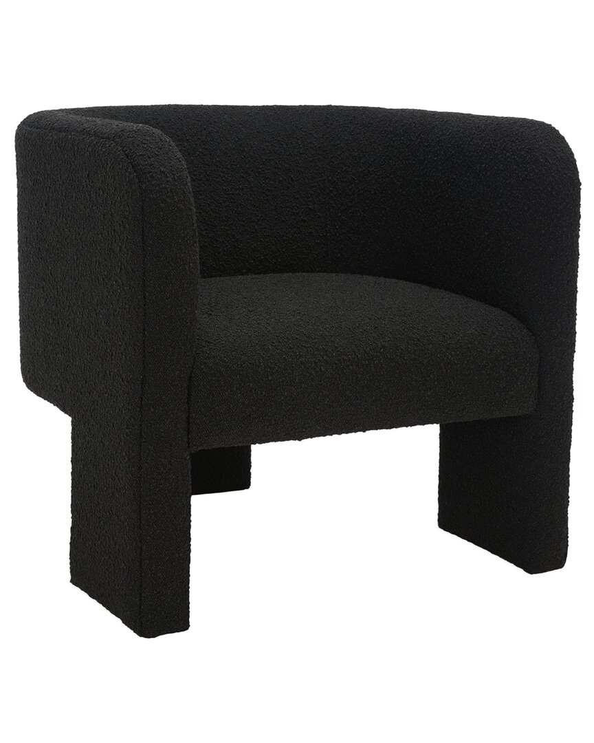 Safavieh Couture Sammie 3 Leg Boucle Accent Chair In Black
