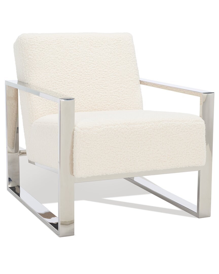 Safavieh Couture Ramos Metal Framed Accent Chair In Ivory