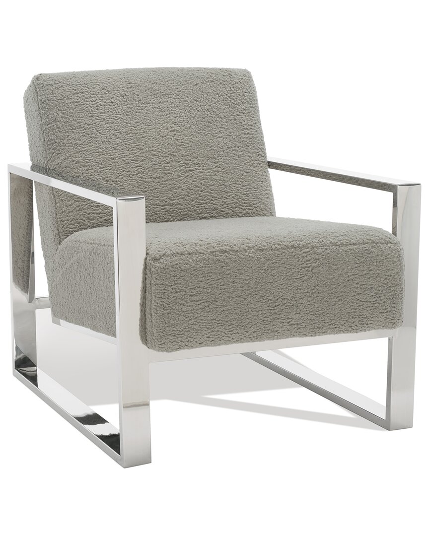 Safavieh Couture Ramos Metal Framed Accent Chair In Grey