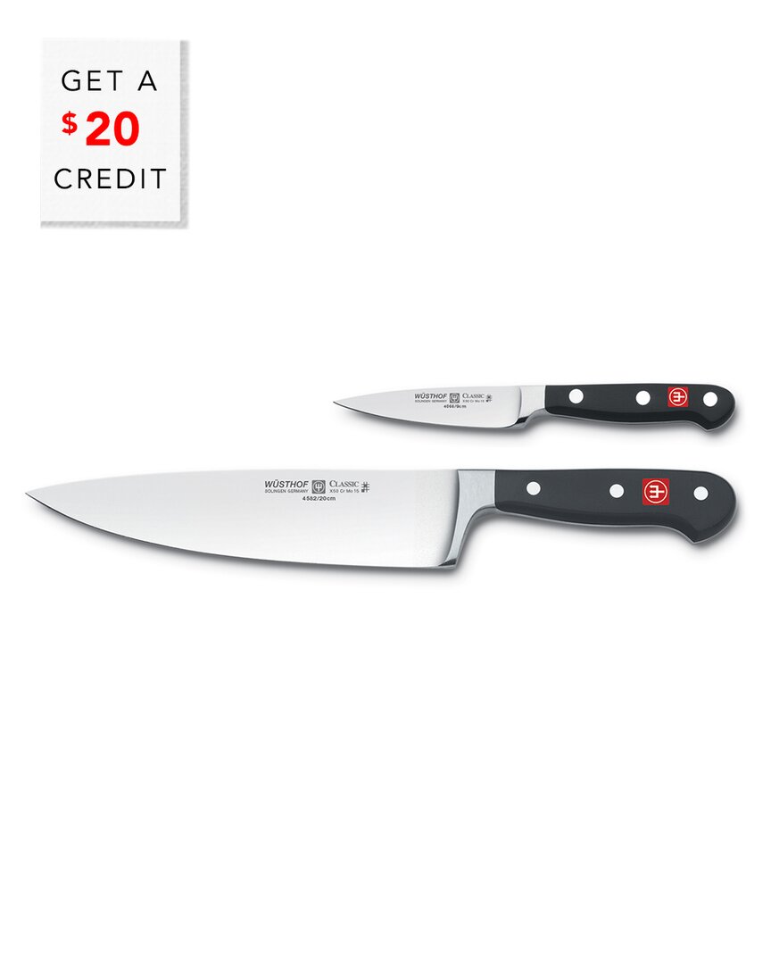 Wusthof 2pc Classic Starter Set With $20 Credit In Black