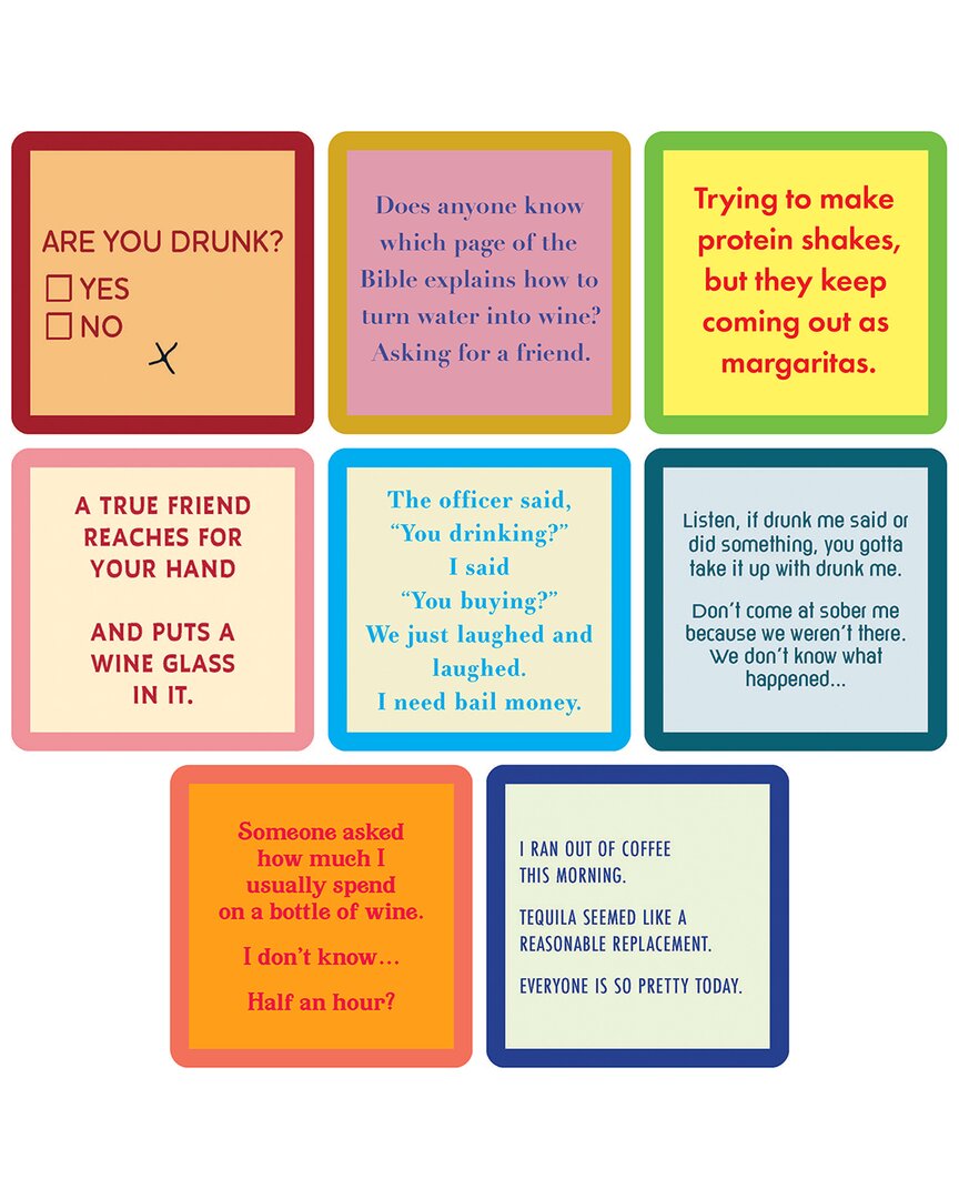 Drinks On Me Are You Drunk Coaster Bundle 8-pack In Multi