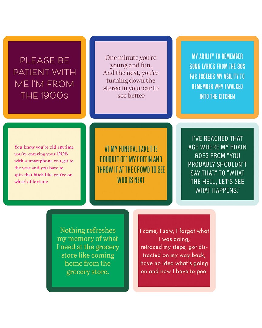 Drinks On Me Growing Old Coaster Bundle 8-pack In Multi