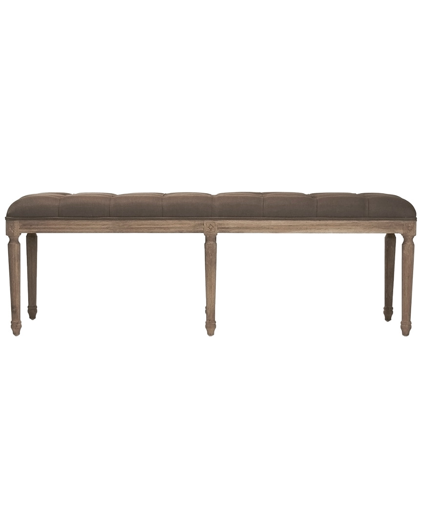 Zentique Louis Tufted Bench In Gray