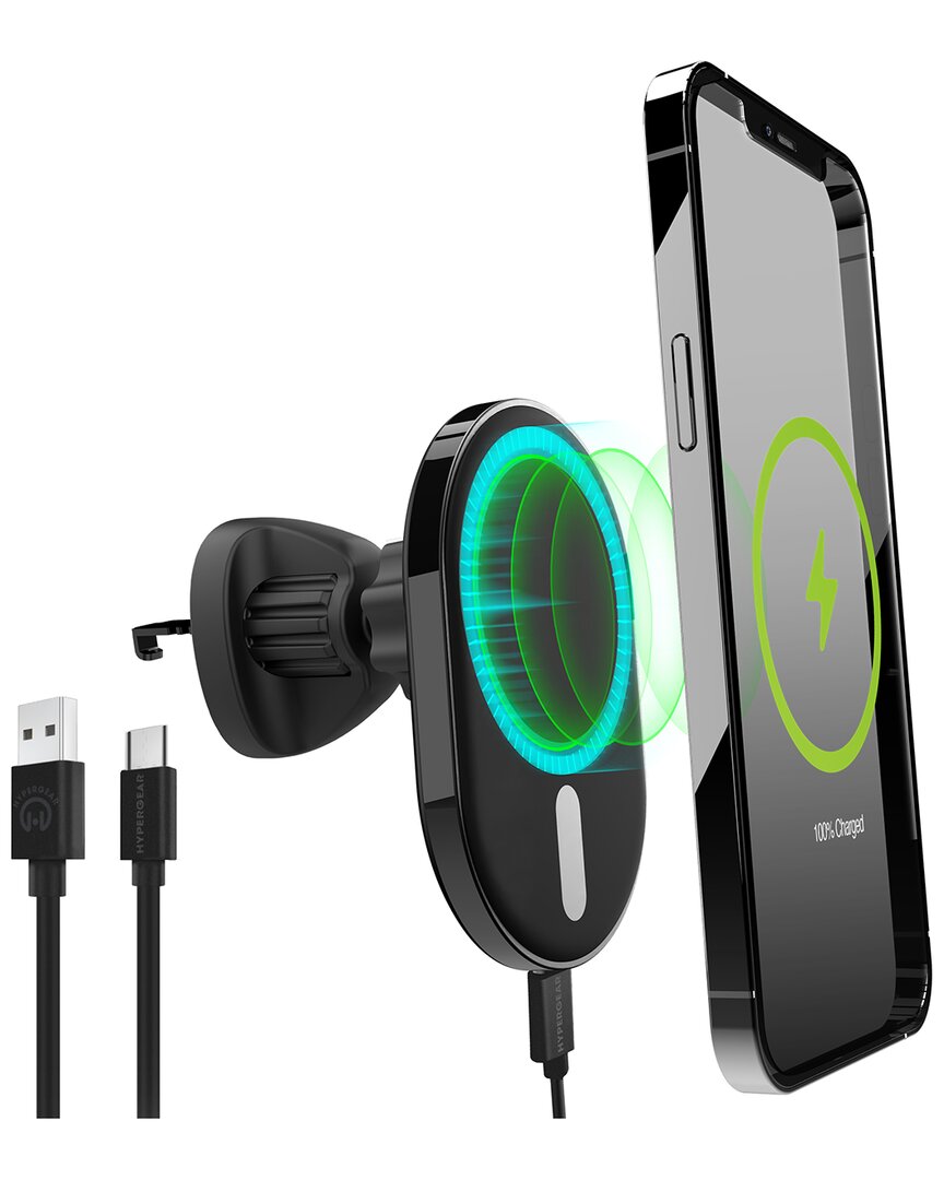 Hypergear Magvent 15w Wireless Charging Mount In Black