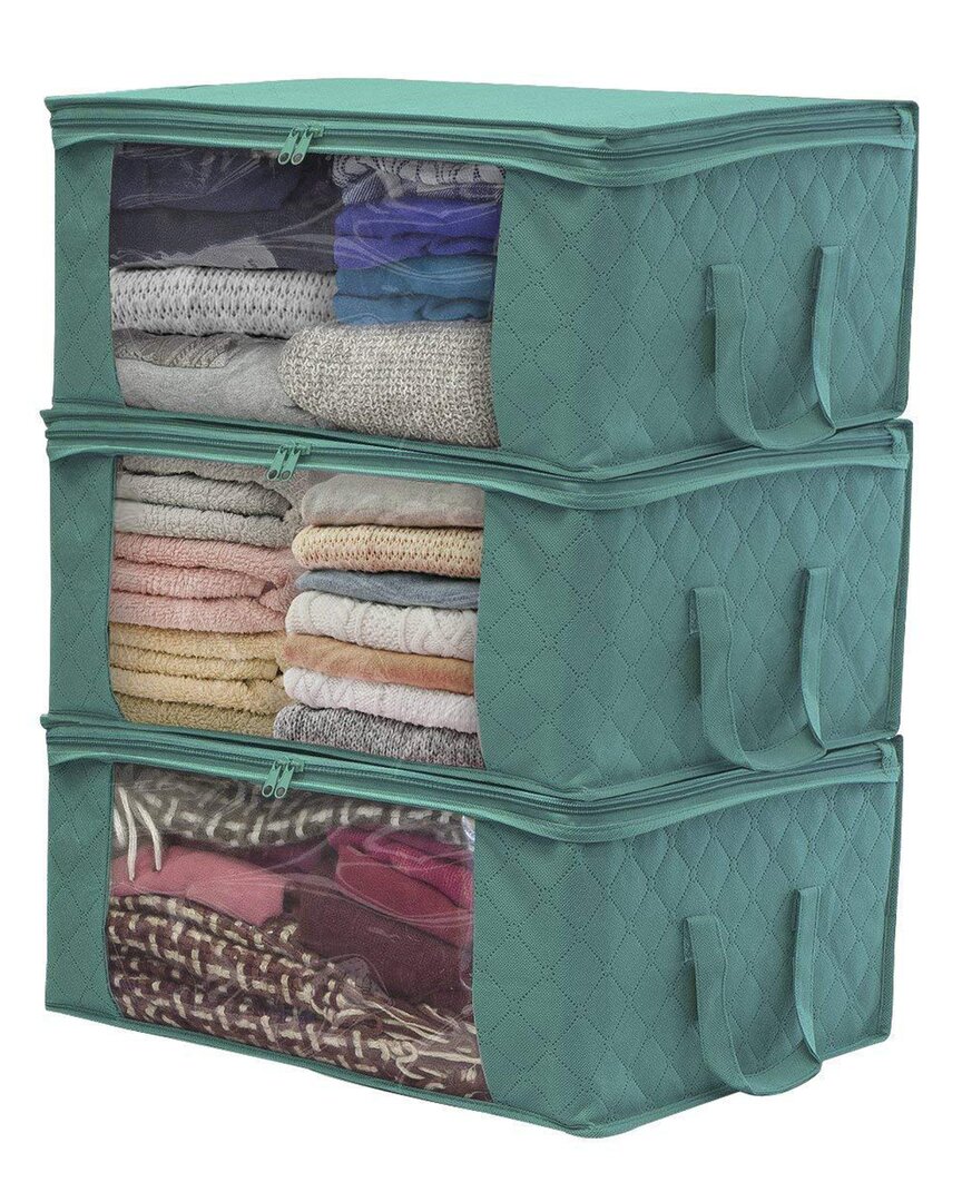 Sorbus 3pc Aqua Fiber Clothing Storage Bags