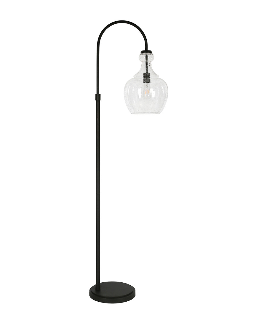 Abraham + Ivy Verona Arc Floor Lamp With Seeded Glass Shade