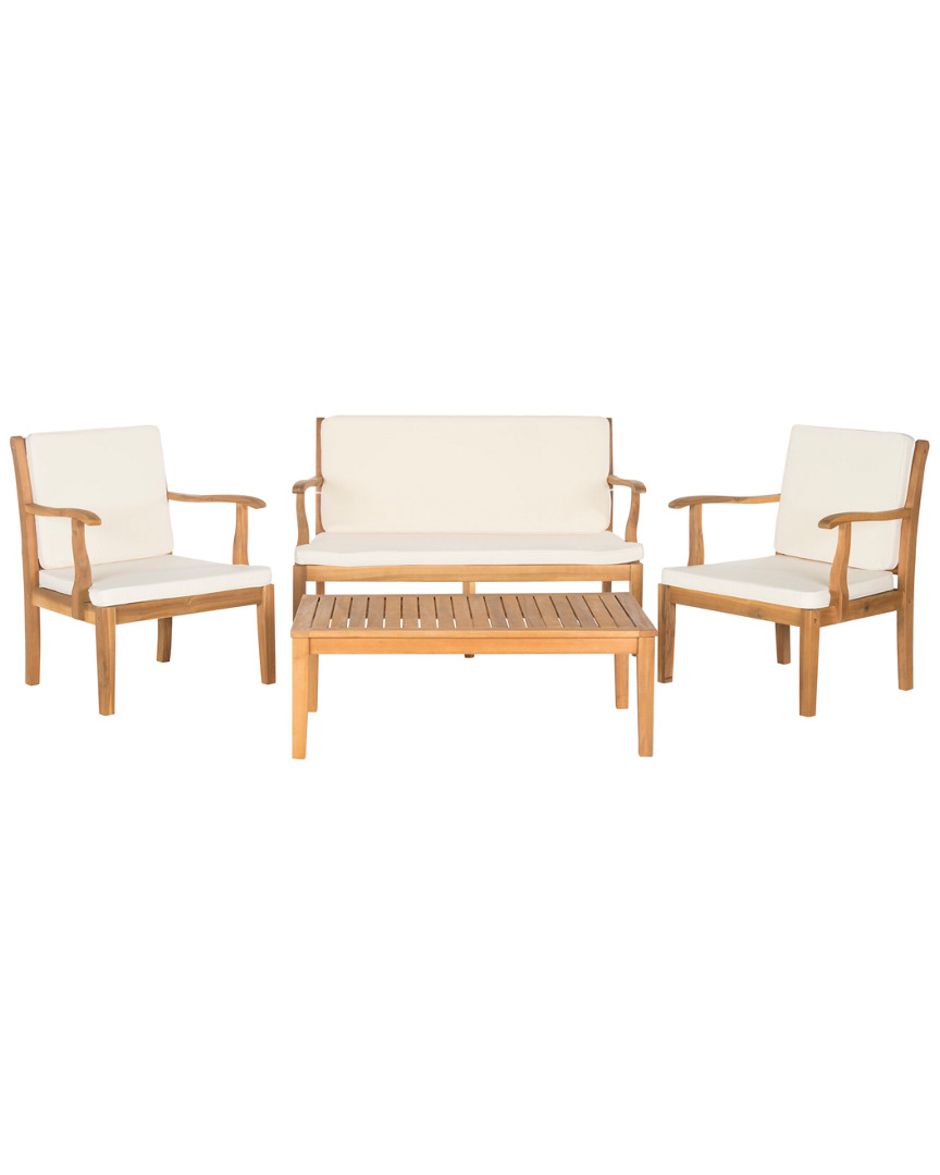Safavieh 4pc Montclair Outdoor Living Set In Natural/beige