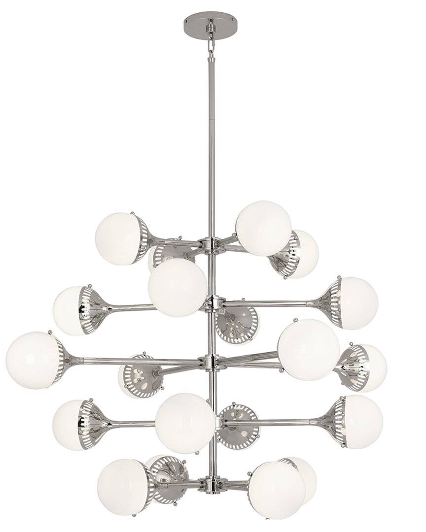 Jonathan Adler Rio 20-light Chandelier In Silver