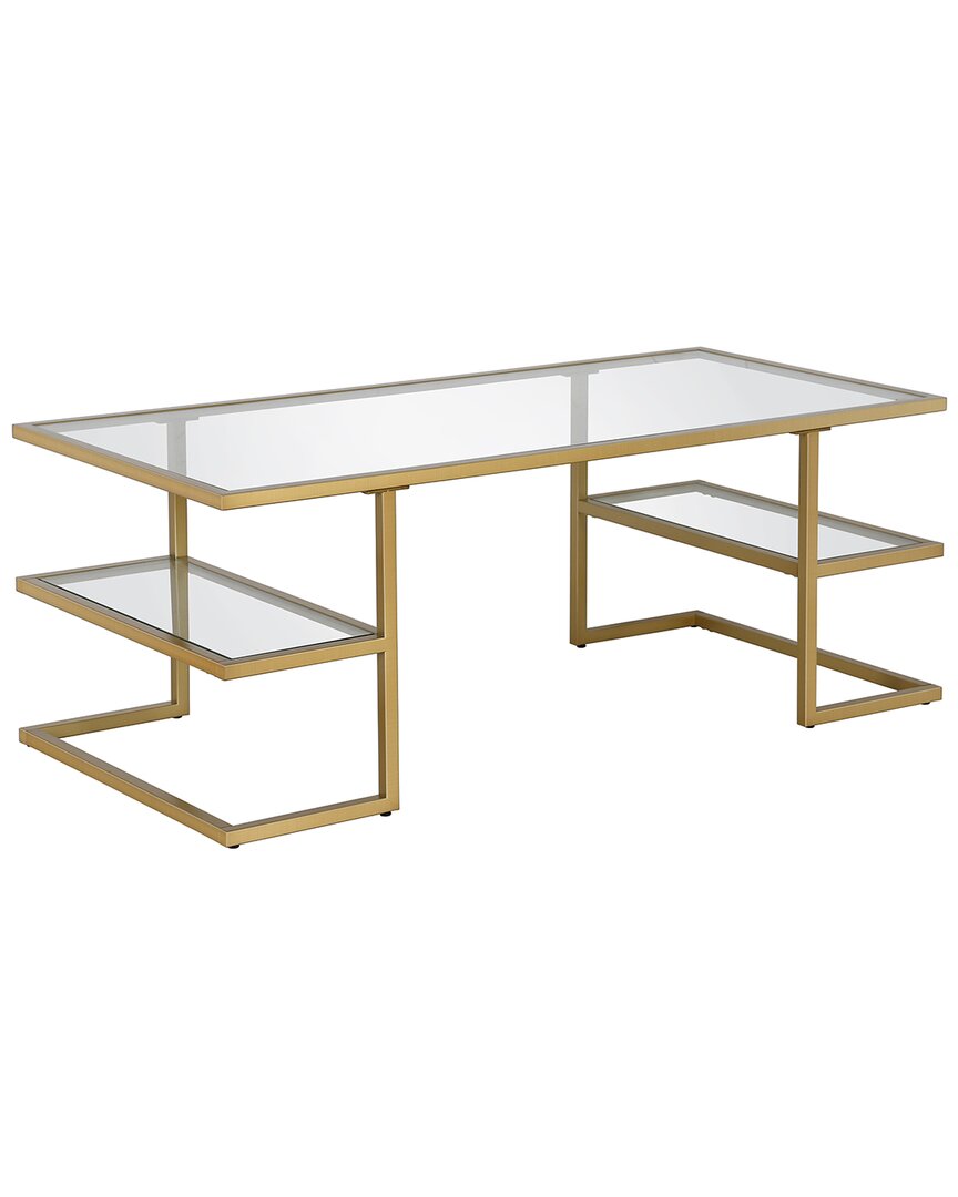 Abraham + Ivy Circe 47in Rectangular Coffee Table In Gold