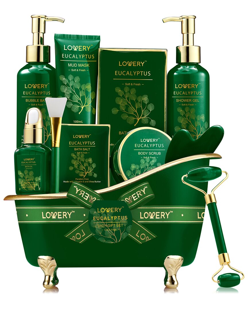 Lovery Eucalyptus Stress Relief Holiday Basket In Green