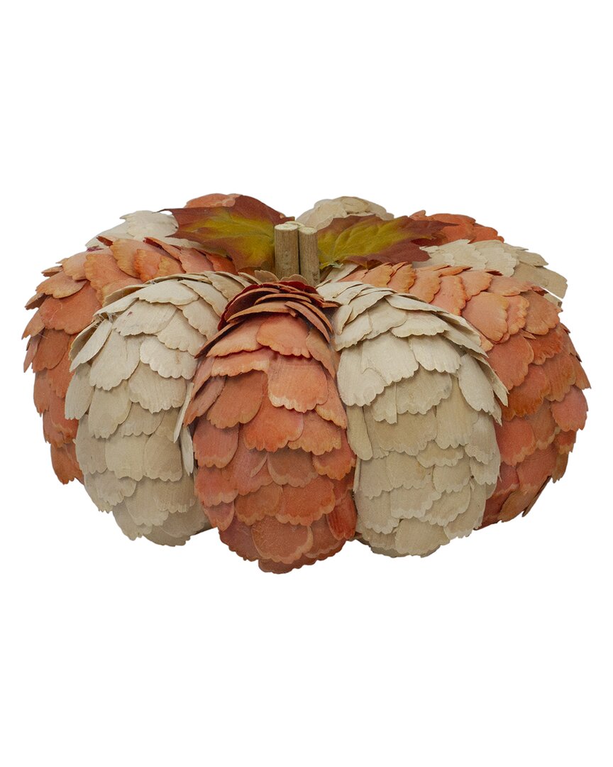 Shop Northlight 10in Brown And Orange Autumn Harvest Tabletop Pumpkin