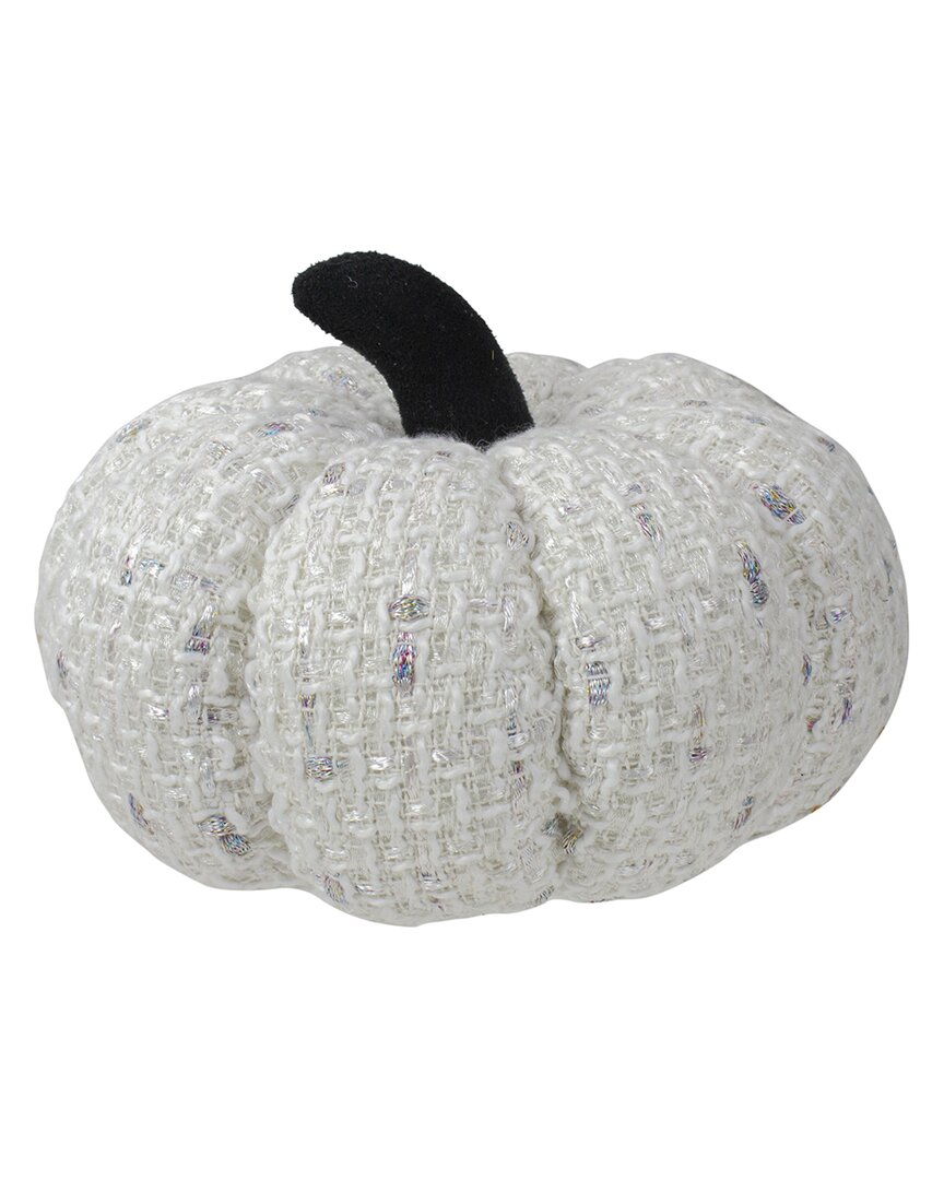 Shop Northlight 7in Ivory Knitted Fall Harvest Tabletop Pumpkin