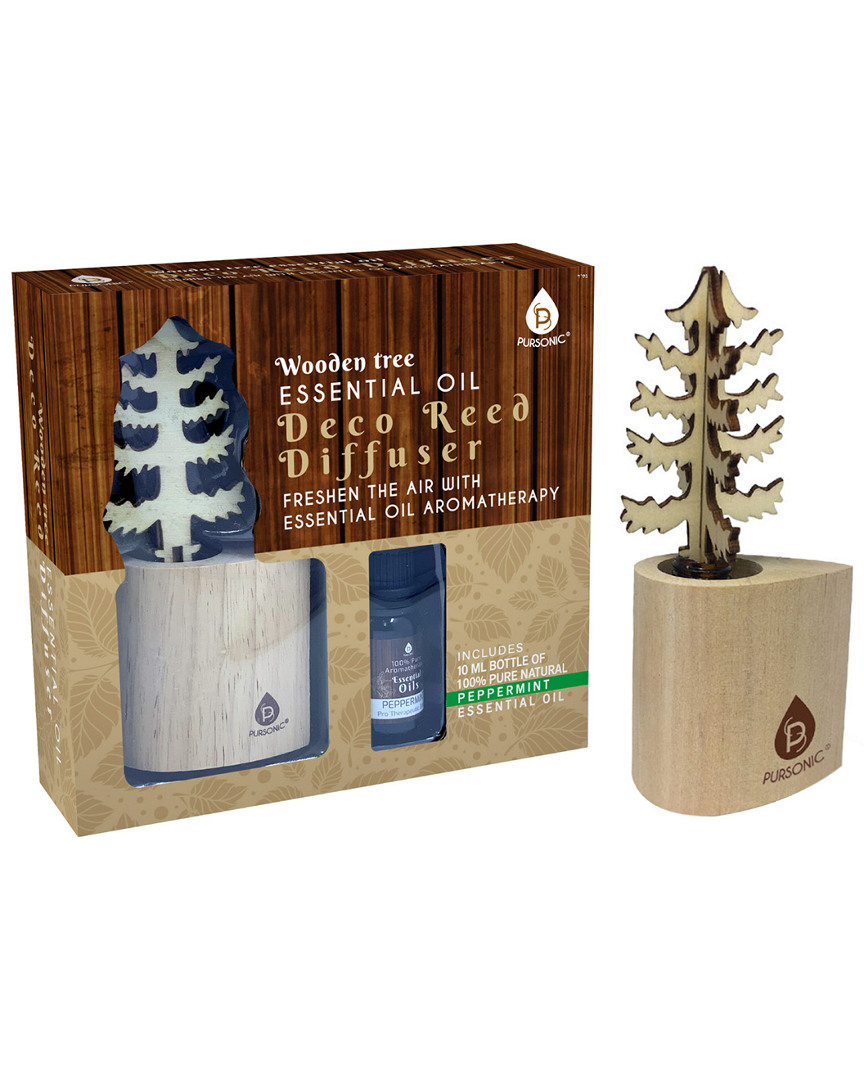 Pursonic 3d Tree Reed Diffuser Pure Peppermint Essential Oil