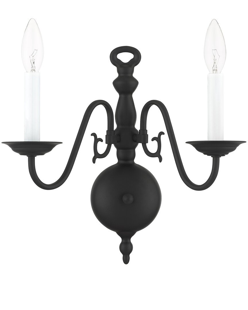Livex Lighting 2-light Black Sconce In Black