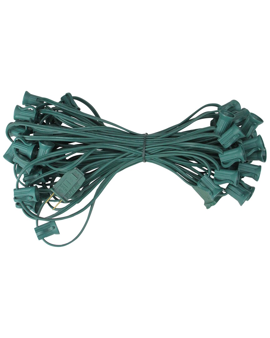 Northern Lights Northlight 50ft Green Contemporary Commercial C7 Christmas Light Socket Set In Green