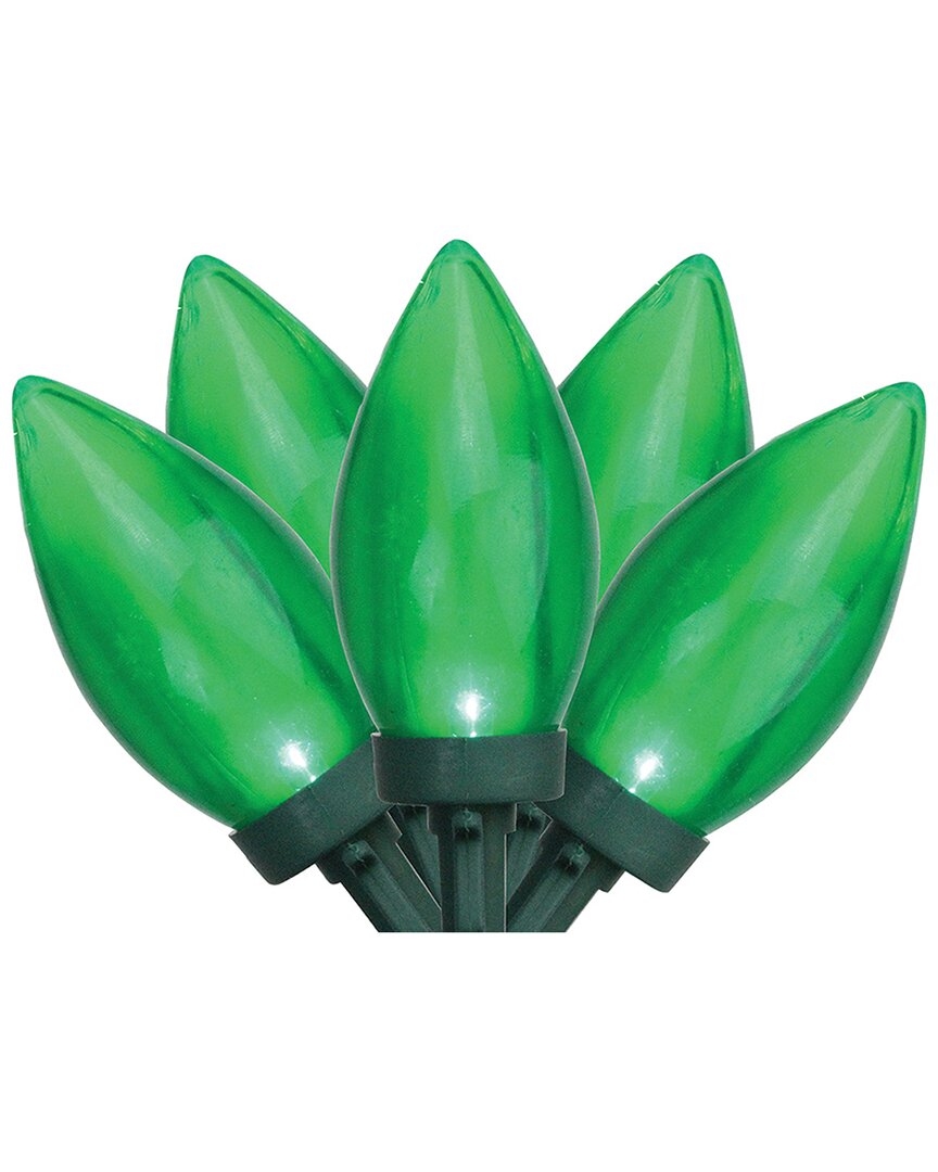 Northern Lights Northlight 25-count Green Led C9 Christmas Light Set - 16ft Green Wire In Green
