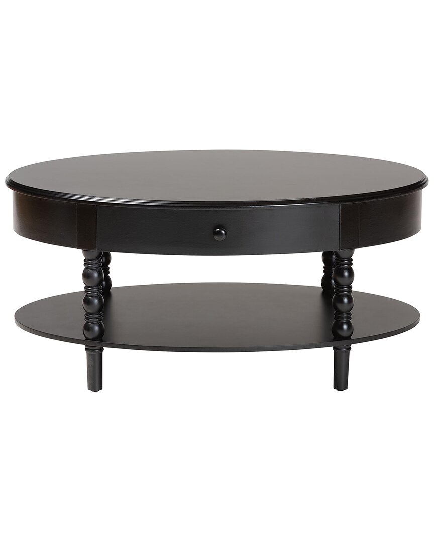 Baxton Studio Malinda Classic 1-drawer Coffee Table With Spindle Legs