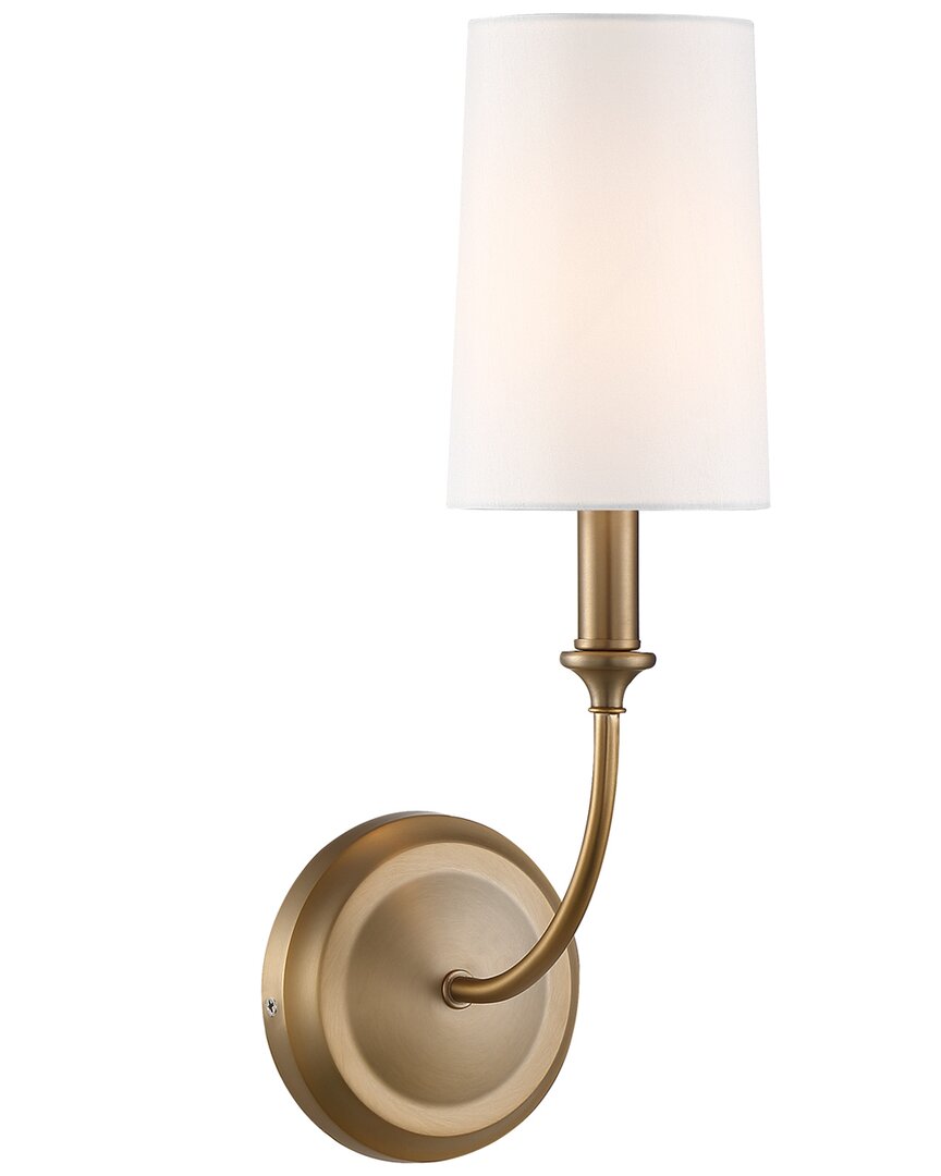 CRYSTORAMA CRYSTORAMA LIBBY LANGDON FOR CRYSTORAMA SYLVAN 1-LIGHT VIBRANT GOLD SCONCE