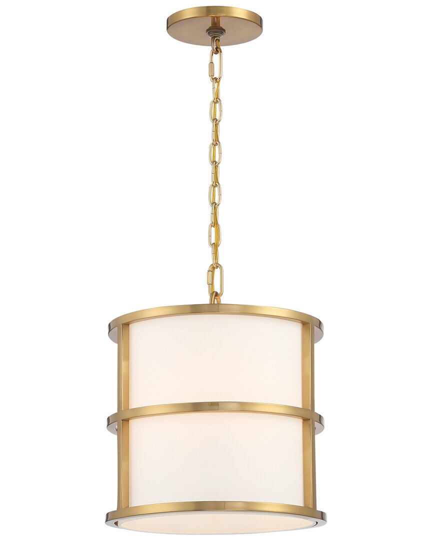Shop Crystorama Brian Patrick Flynn For  Hulton 3-light Luxe Gold Pendant In Multi
