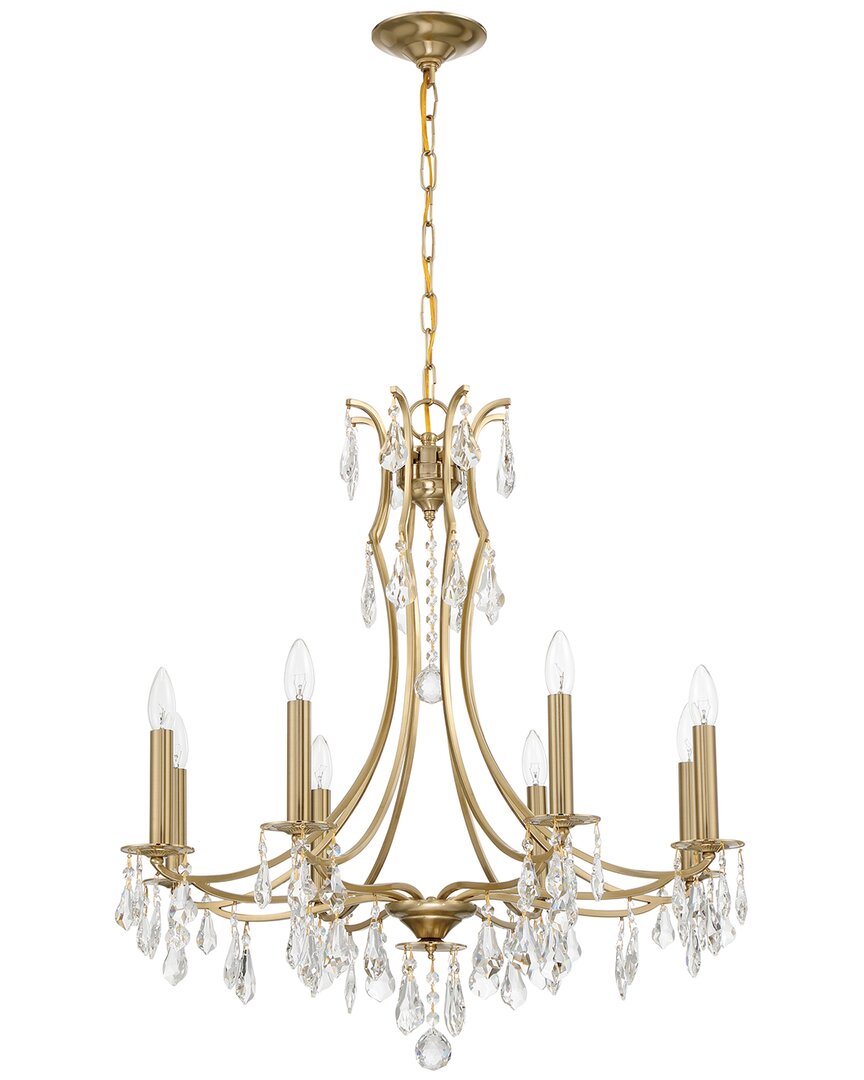 Crystorama Cedar 8-light Vibrant Gold Chandelier In Gold