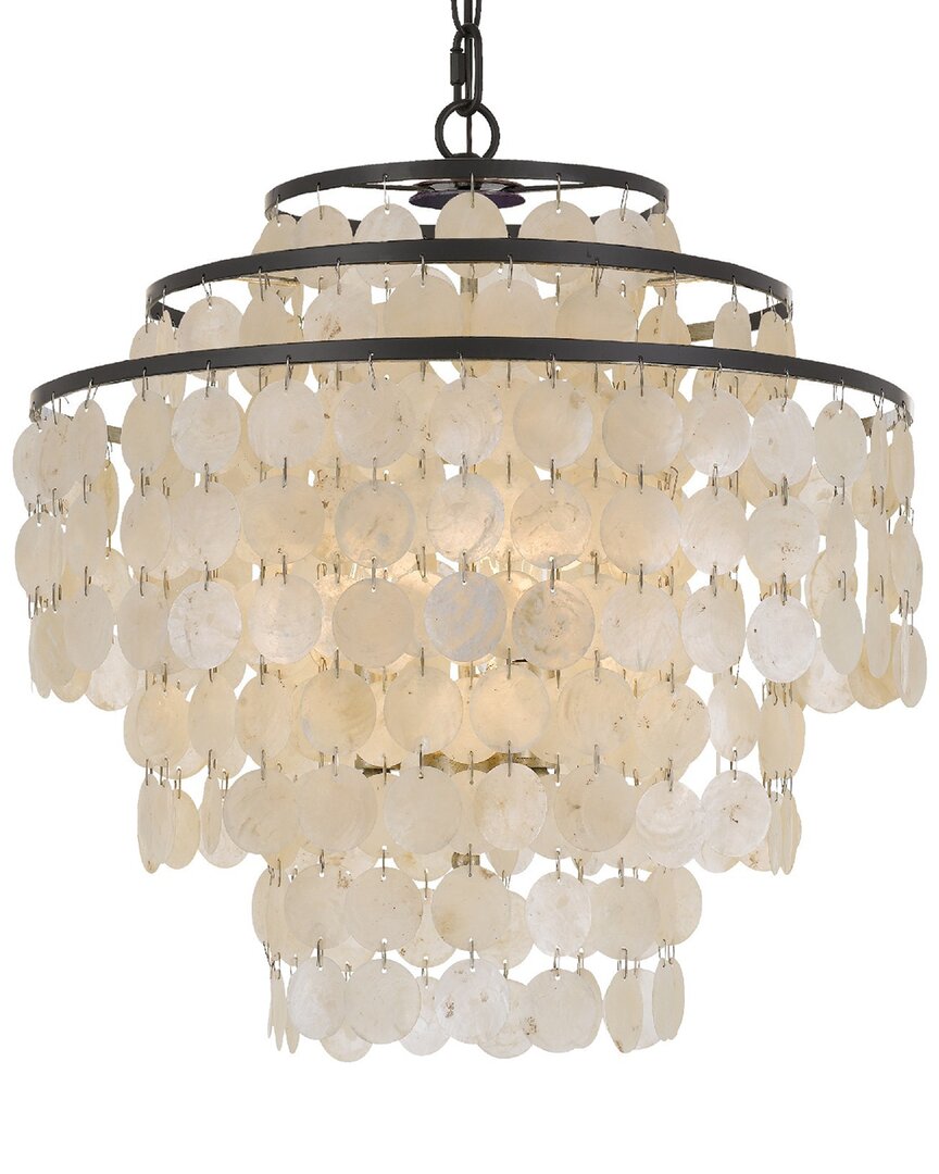 Shop Crystorama Brielle 4-light Dark Bronze Chandelier In Metallic