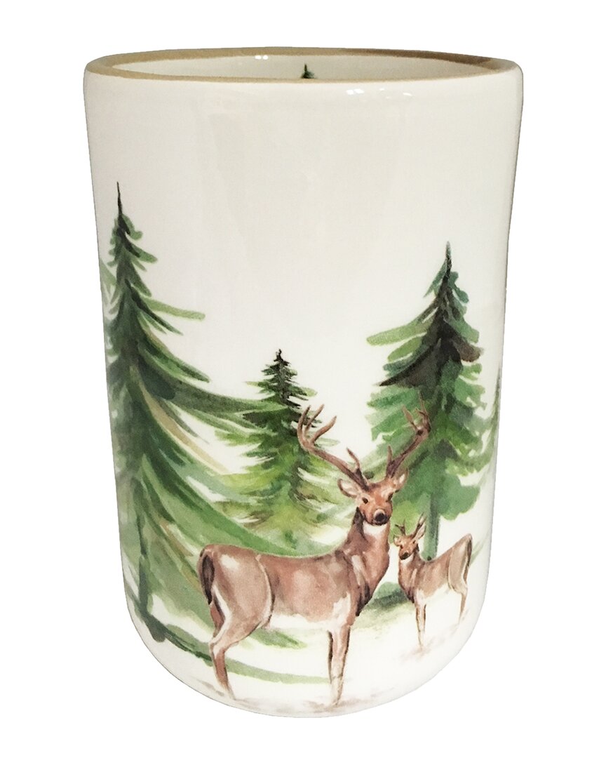 Abbiamo Tutto Woodlands Wine Bottle Holder/utensil Holder/vase