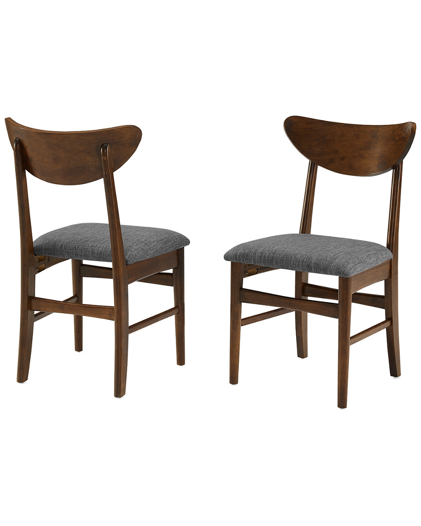 Crosley Landon 2pc Wood Dining Chairs W/upholstered Seat
