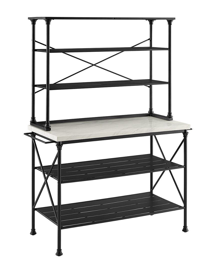 Crosley Madeleine 2pc Kitchen Island & Hutch Set