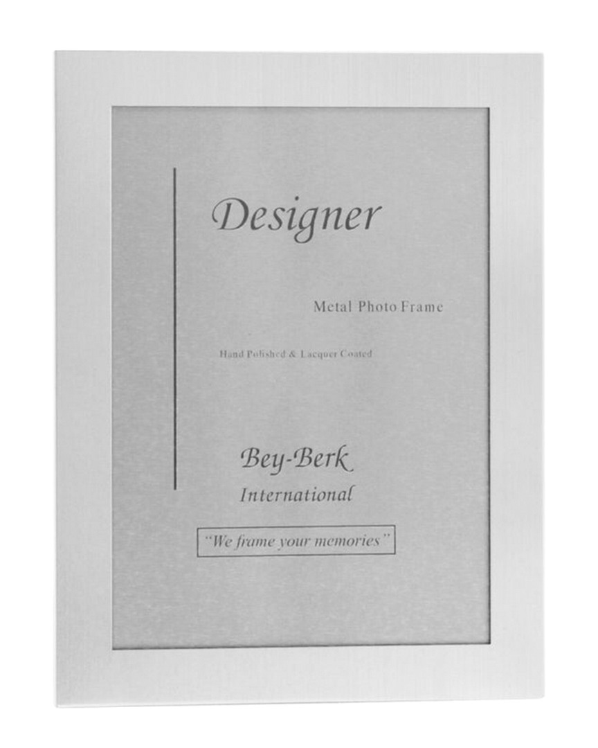 Bey-berk Brushed Metal 4x6 Picture Frame With Easel Back