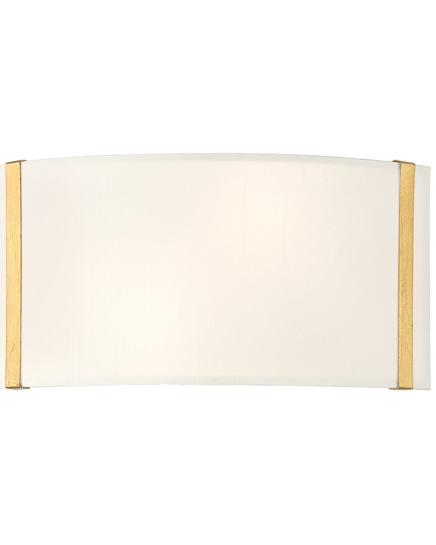 Crystorama Fulton 2 Light Antique Gold Wall Mount In Gold