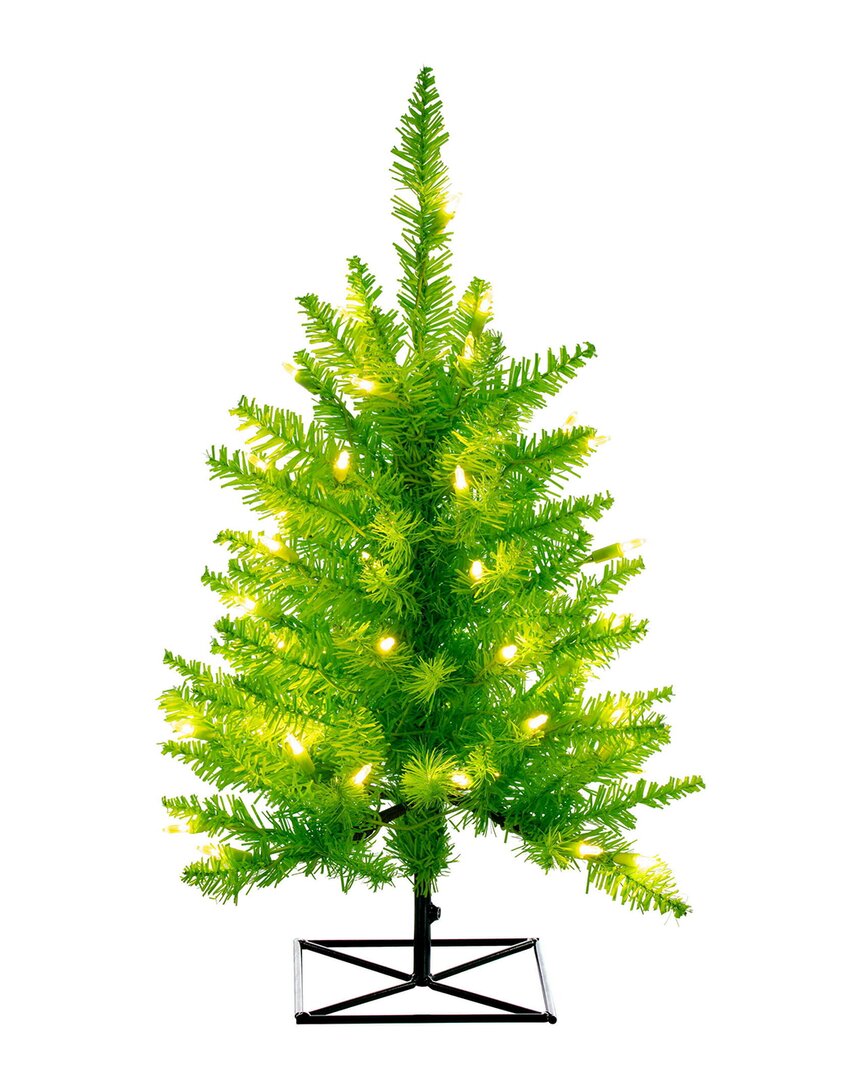 Vickerman 3ft Lime Fir Artificial Christmas Tree In Green