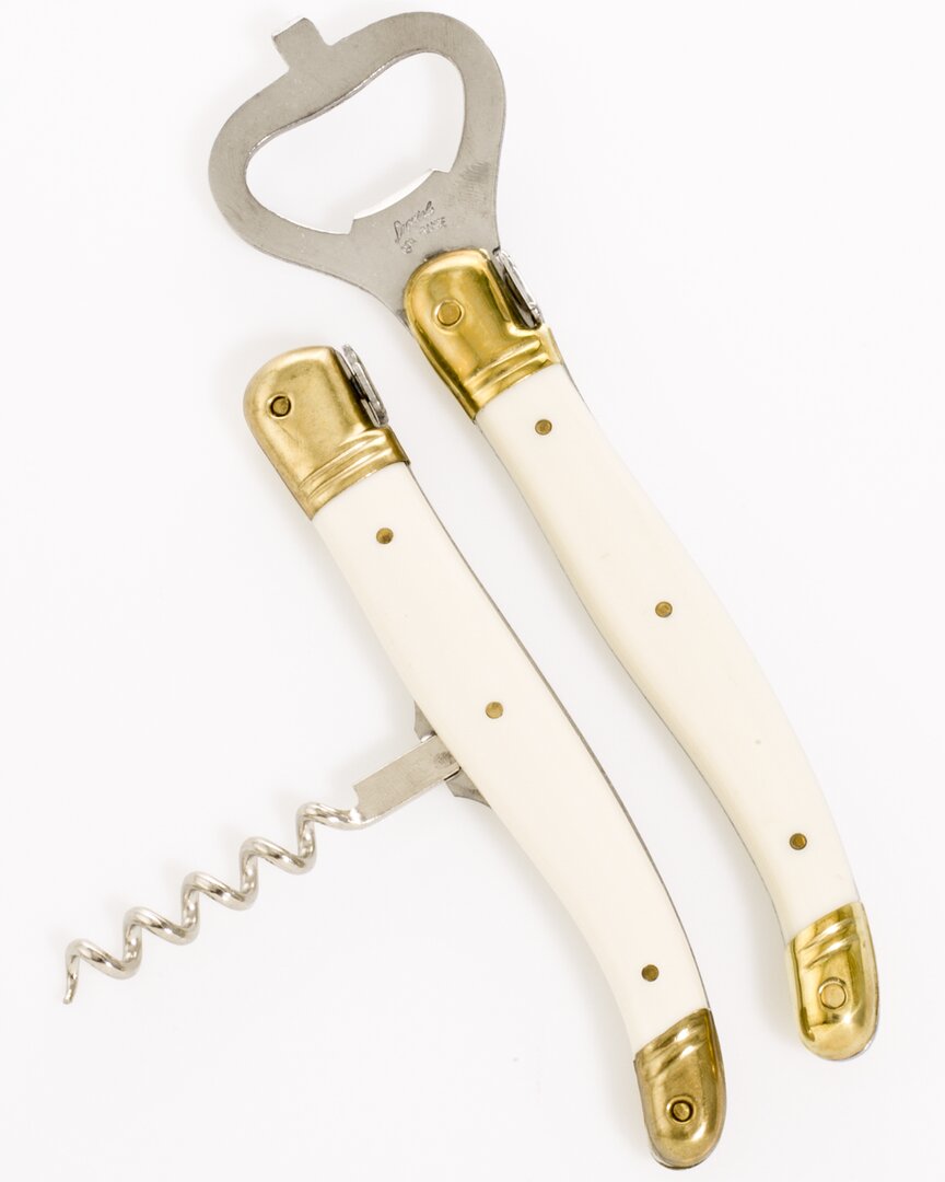 Jean Dubost Laguiole 2pc Corkscrew & Opener Set In Gold