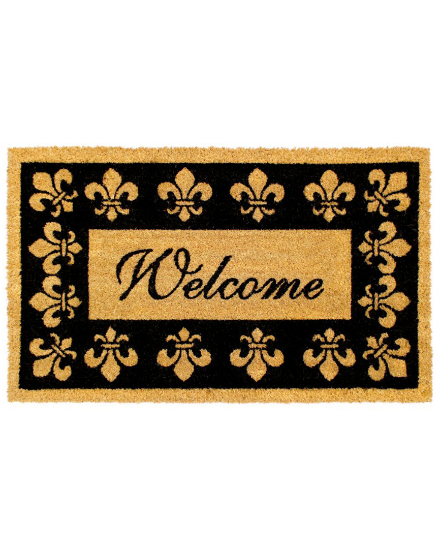 Master Weave Welcome Fleur De Les Coir Doormat