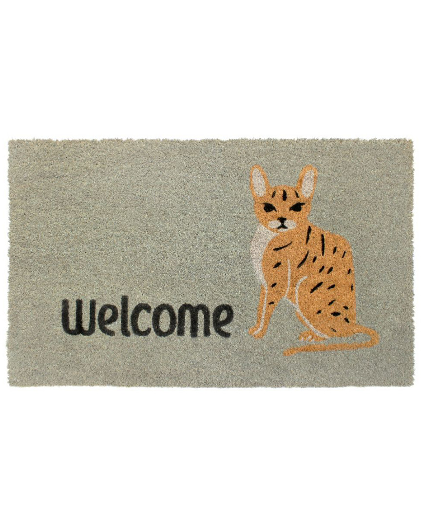 Master Weave Cheetah Cat Coir Doormat