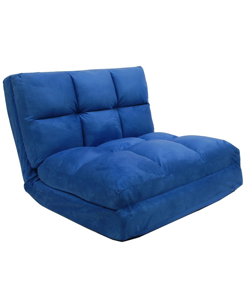 Loungie Microsuede Modern Flip Chair In Blue