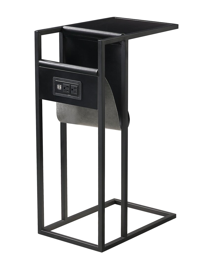 Shop Loft Lyfe Flyy C Table With Charging Station In Black