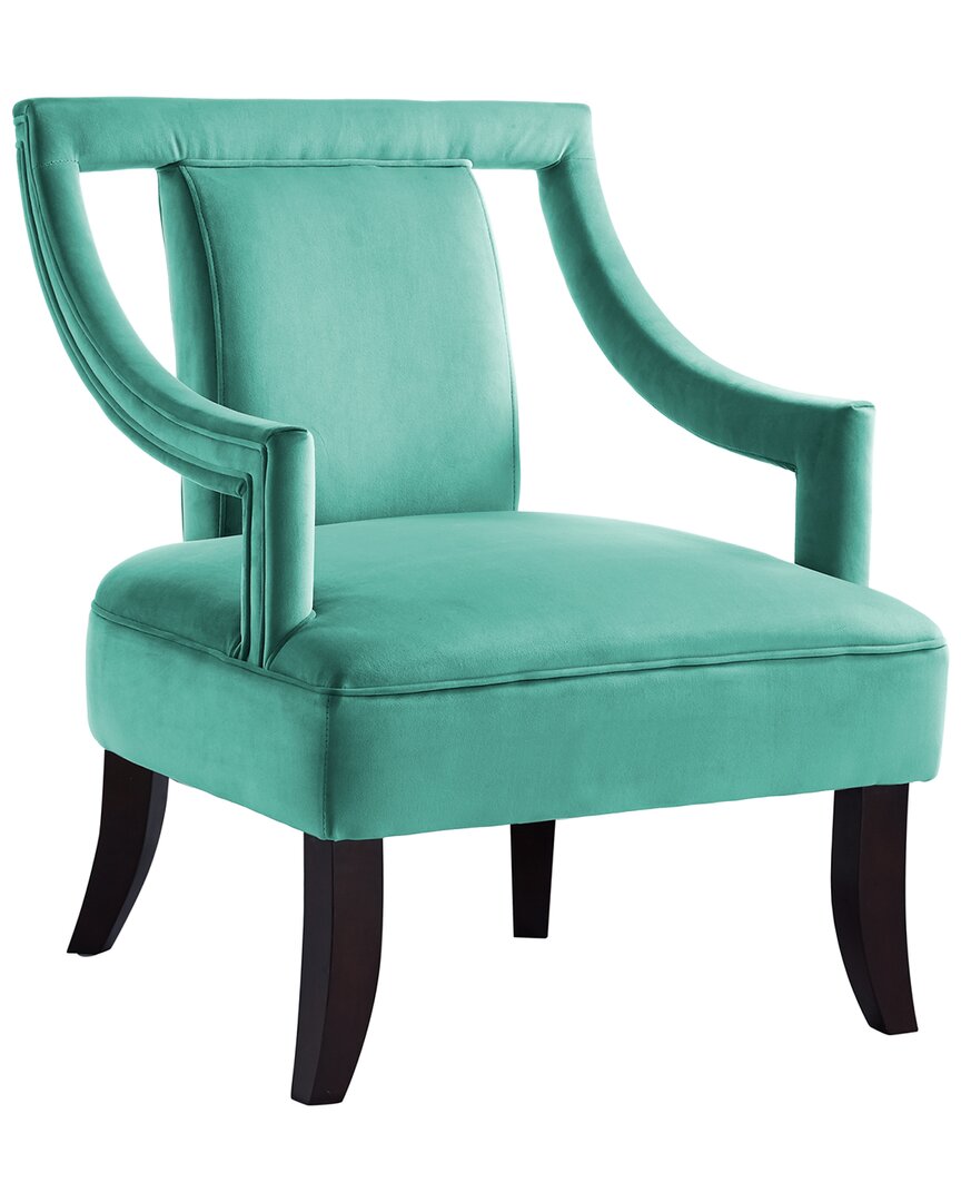 Inspired Home Dnu  Felicity Slipper Chair In Blue