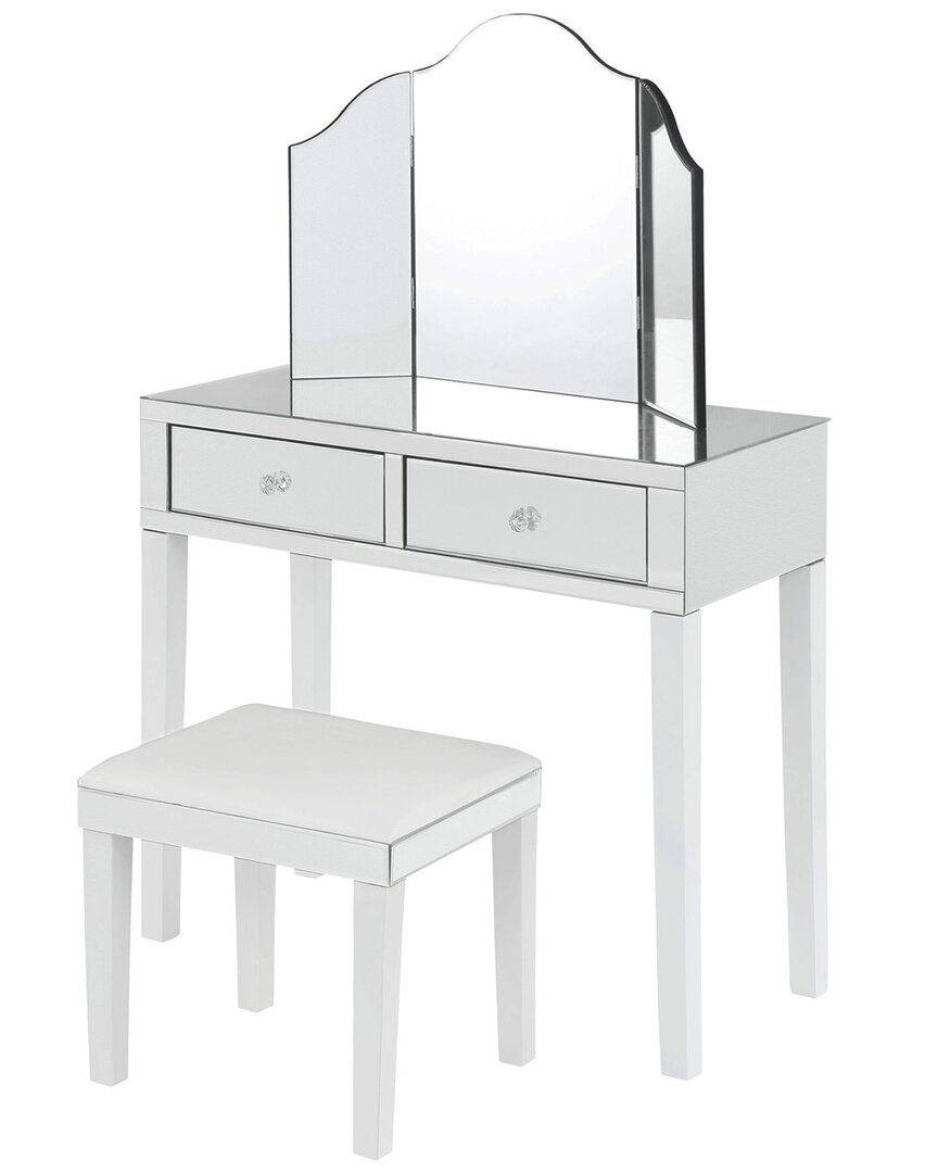 Inspired Home Milano 3pc Vanity Set In White