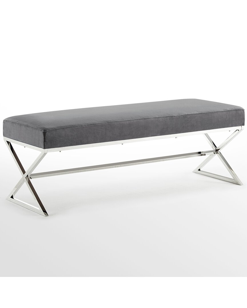 Inspired Home Aurora Bench In Grey