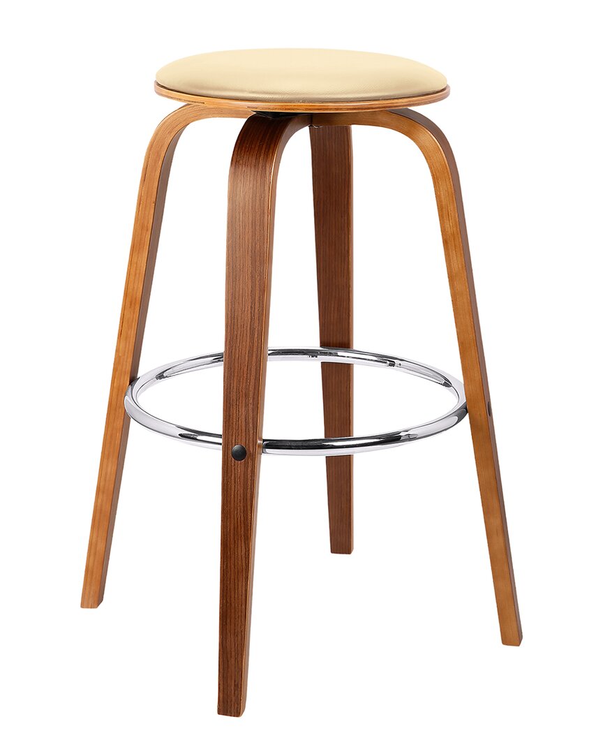 Armen Living Harbor 26in Swivel Counter Height Backless Barstool