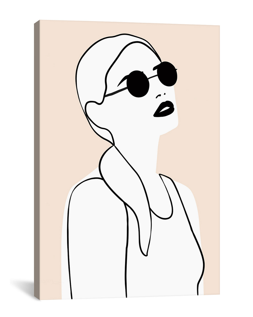 Icanvas Femme No. 26 Rectangle Canvas Artwork By Blek Prints In White