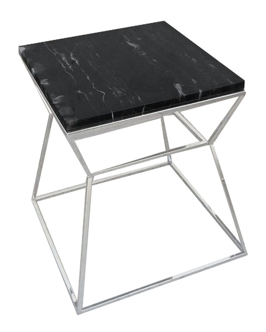Pangea Geo Side Table Metal Frame With Marbel Top