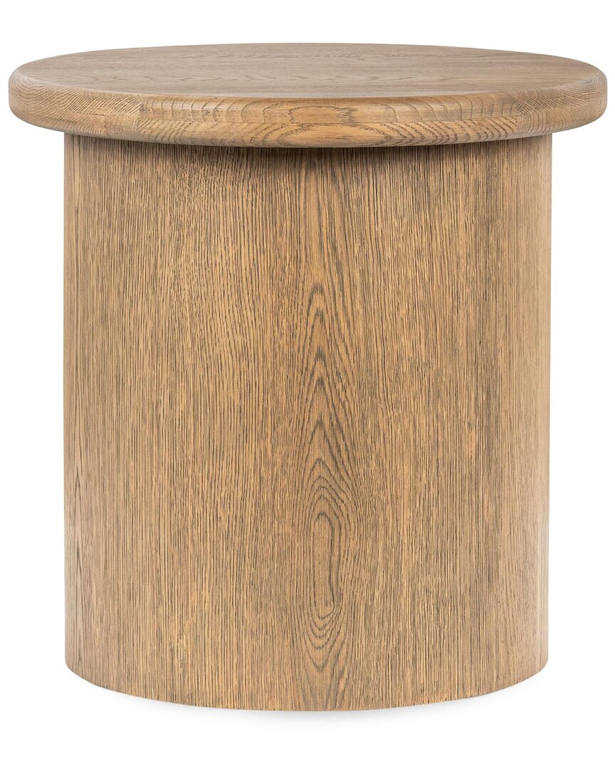 Classic Home Runa Wood End Table Latte Brown