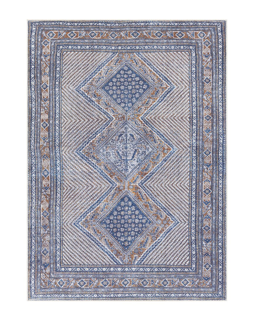 Surya Amelie Traditional Machine Washable Rug In Navy