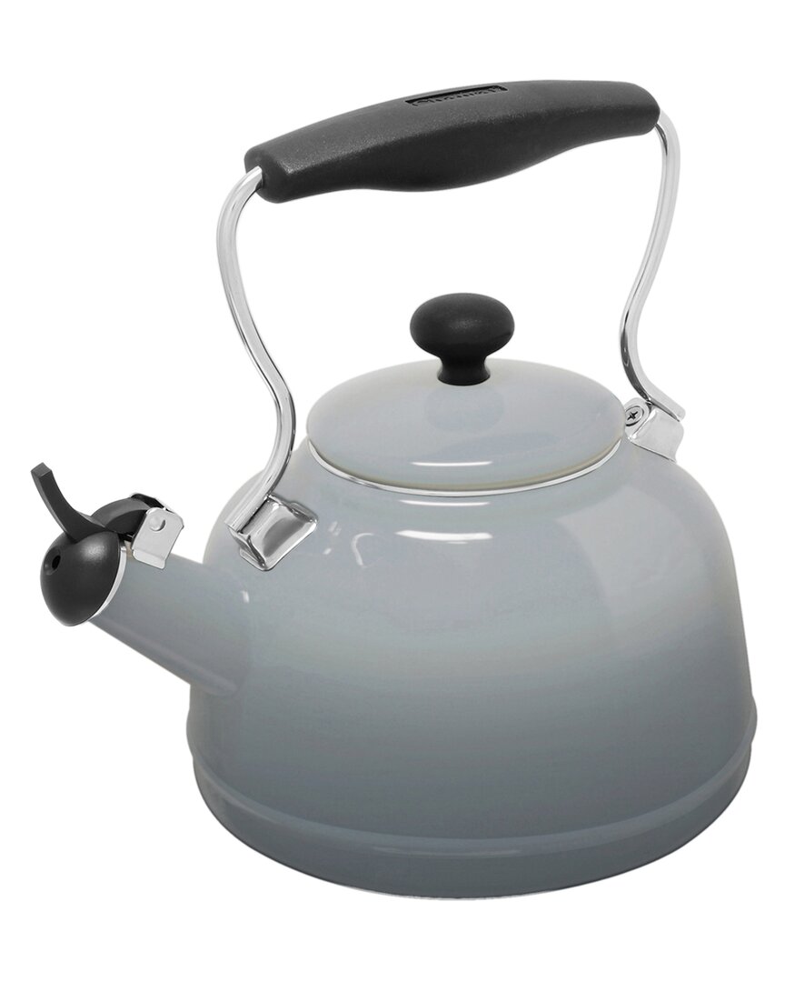 Chantal Grey Fade 1.7 Qt. Enamel-on-steel Teakettle In Grey