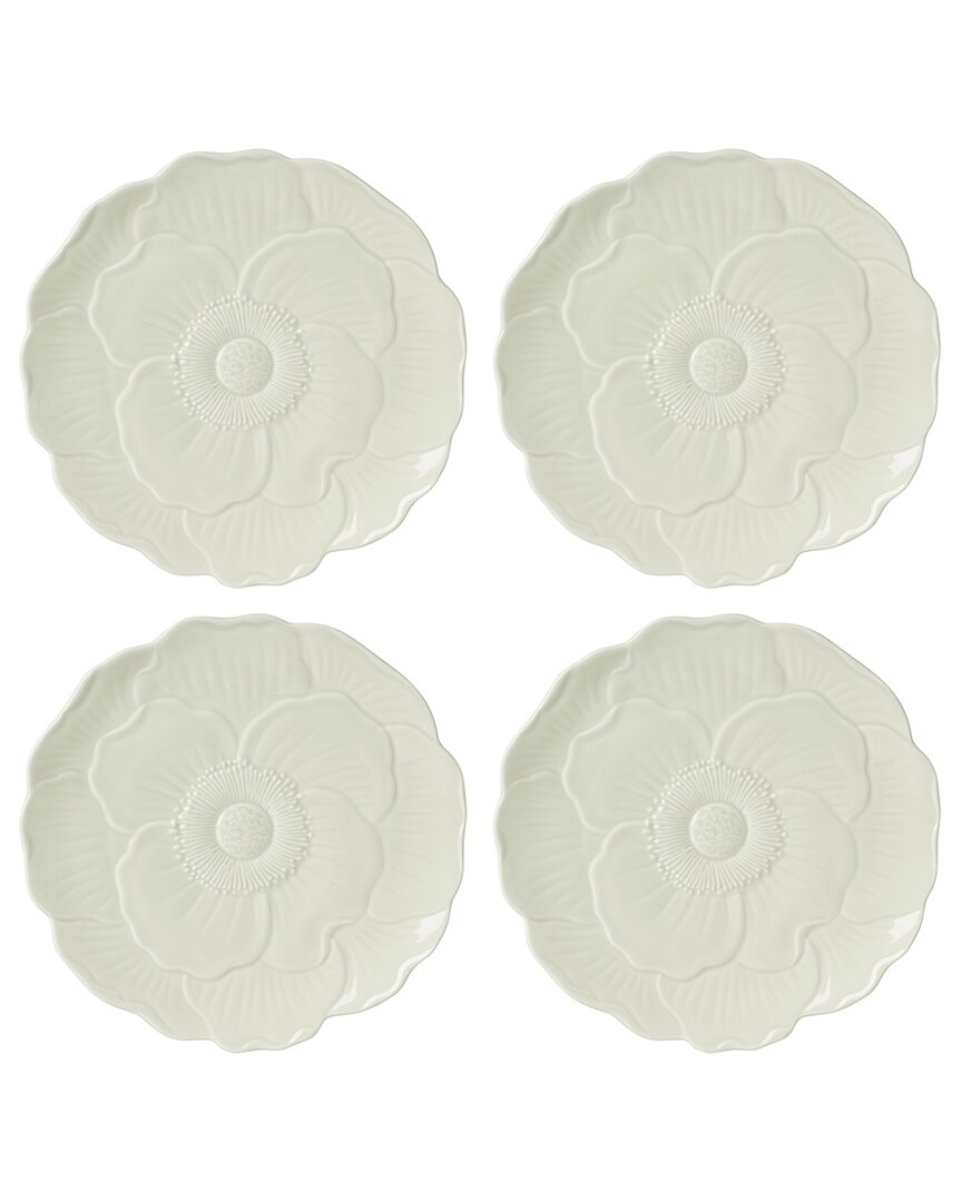 Lenox Set Of 4 Butterfly Meadow Floral Accent Plates