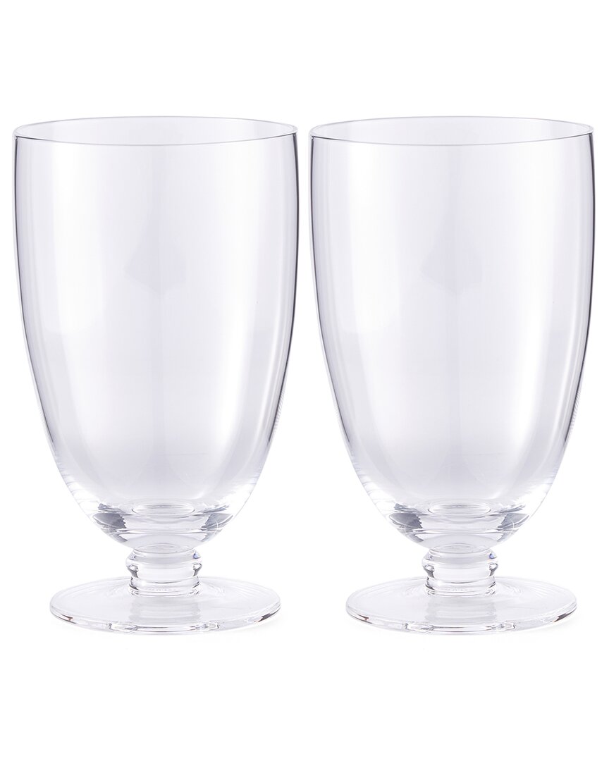 Spode Set Of 2 Kit Kemp Glassware Flow Tumblers