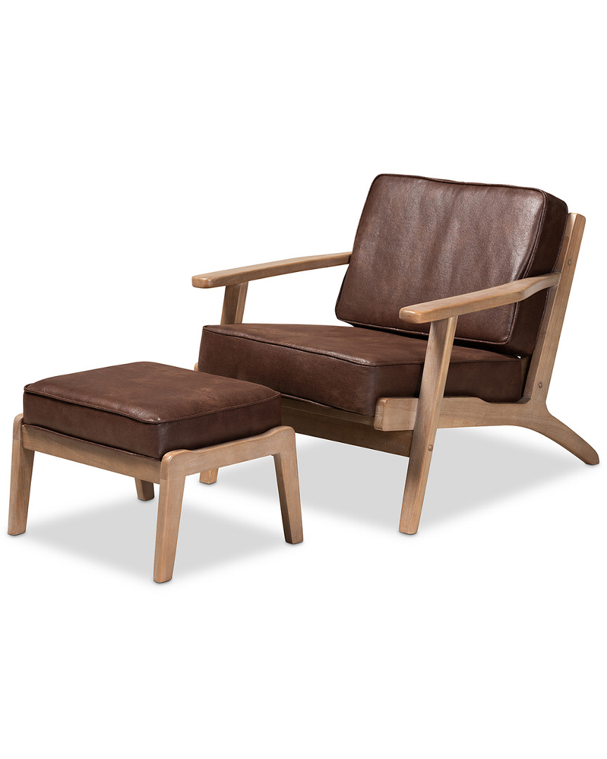 Design Studios Sigrid 2pc Armchair & Ottoman Set