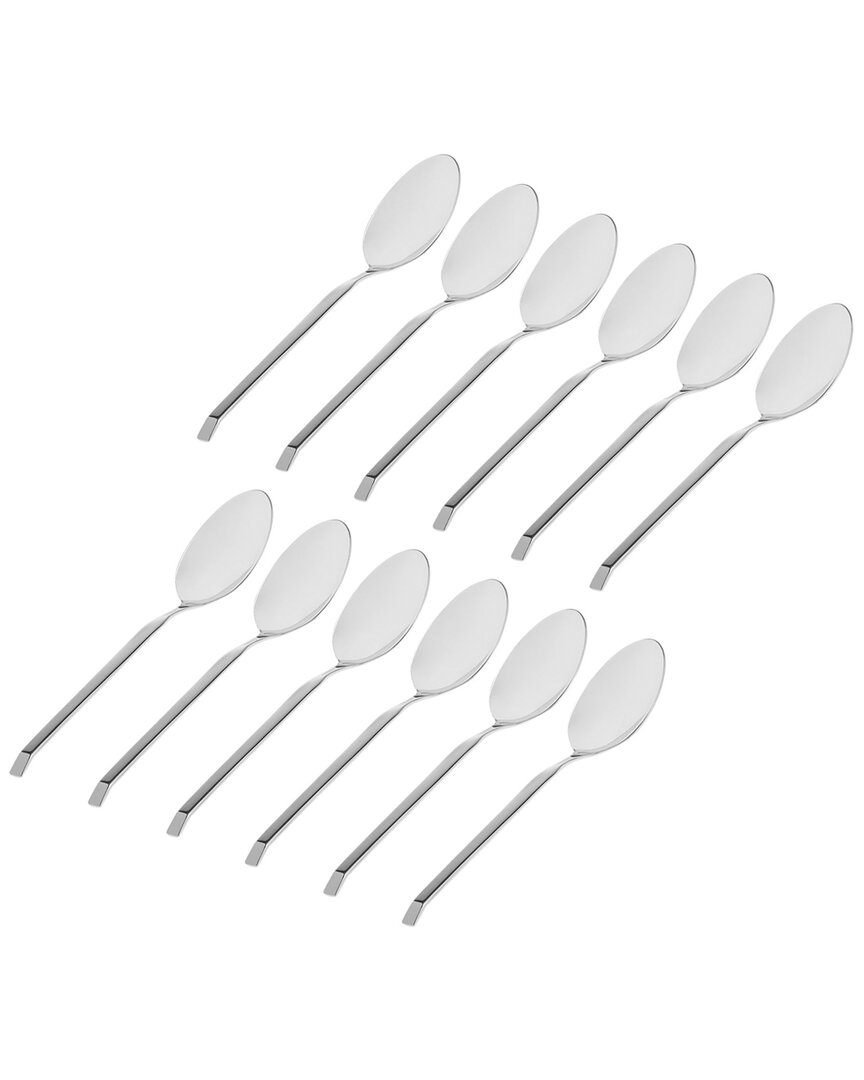 Godinger Set Of 12 Ramp Mirrored 18/0 Stainless Steel Tablespoon